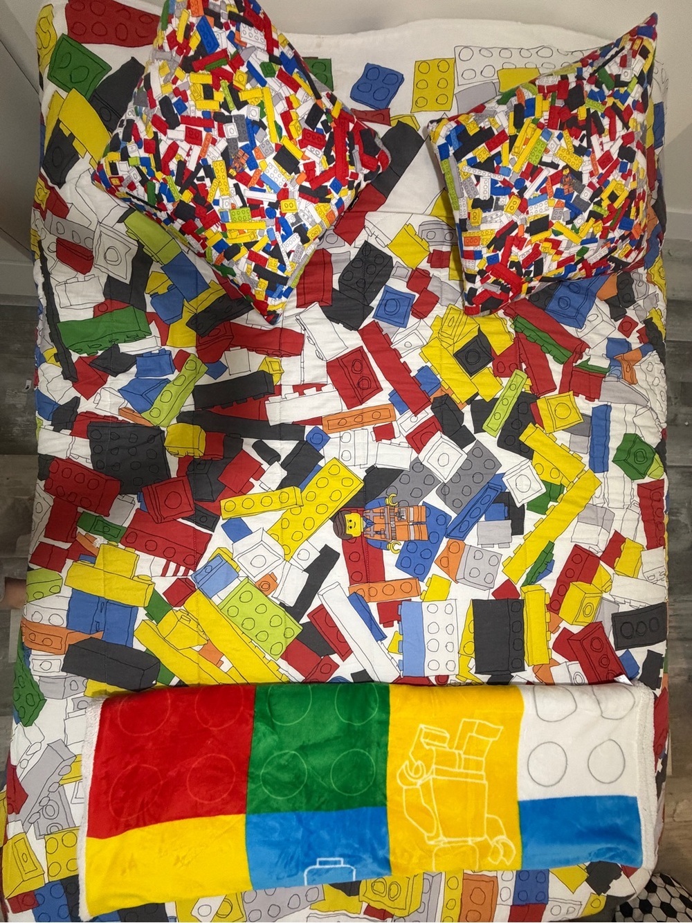 LEGO Colorful Building Block Print Quilt Set - Multicolor - Picture 2 of 2